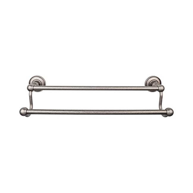 Top Knobs ED9D Edwardian Bath 24" Double Towel Bar  - Plain Backplate