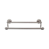 Top Knobs ED9D Edwardian Bath 24" Double Towel Bar  - Plain Backplate