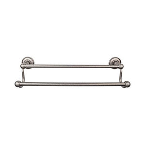 Top Knobs ED9D Edwardian Bath 24" Double Towel Bar  - Plain Backplate