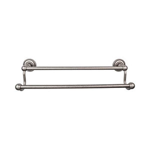 Top Knobs ED9F Edwardian Bath 24" Double Towel Bar  - Rope Backplate - Antique Pewter