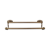 Top Knobs ED9C Edwardian Bath 24" Double Towel Bar  - Oval Backplate - German Bronze
