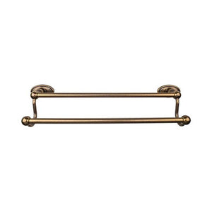 Top Knobs ED9C Edwardian Bath 24" Double Towel Bar  - Oval Backplate - German Bronze