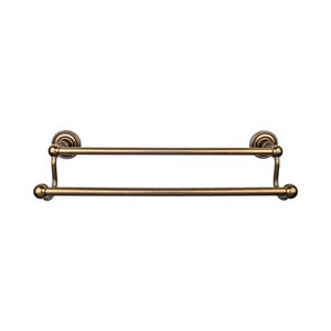 Top Knobs ED9F Edwardian Bath 24" Double Towel Bar  - Rope Backplate - German Bronze