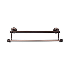 Top Knobs ED9A Edwardian Bath 24" Double Towel Bar  - Beaded Backplate - Oil Rubbed Bronze