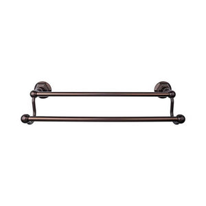 Top Knobs ED9B Edwardian Bath 24" Double Towel Bar  - Hex Backplate