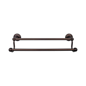 Top Knobs ED9D Edwardian Bath 24" Double Towel Bar  - Plain Backplate - Oil Rubbed Bronze