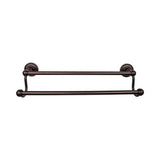 Top Knobs ED9F Edwardian Bath 24" Double Towel Bar  - Rope Backplate - Oil Rubbed Bronze