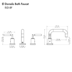 ZLINE El Dorado Widespread Bath Faucet in Matte Black (ELD-BF-MB)