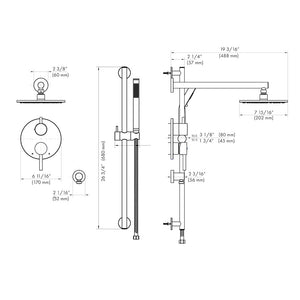 ZLINE El Dorado Rainfall Shower System in Polished Gold (ELD-SHS-PG)