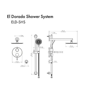 ZLINE El Dorado Rainfall Shower System in Gun Metal (ELD-SHS-GM)