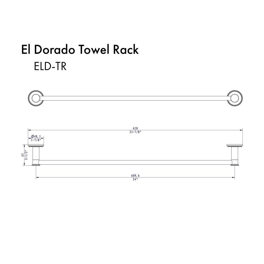 ZLINE El Dorado Towel Rail in Chrome (ELD-TR-CH)
