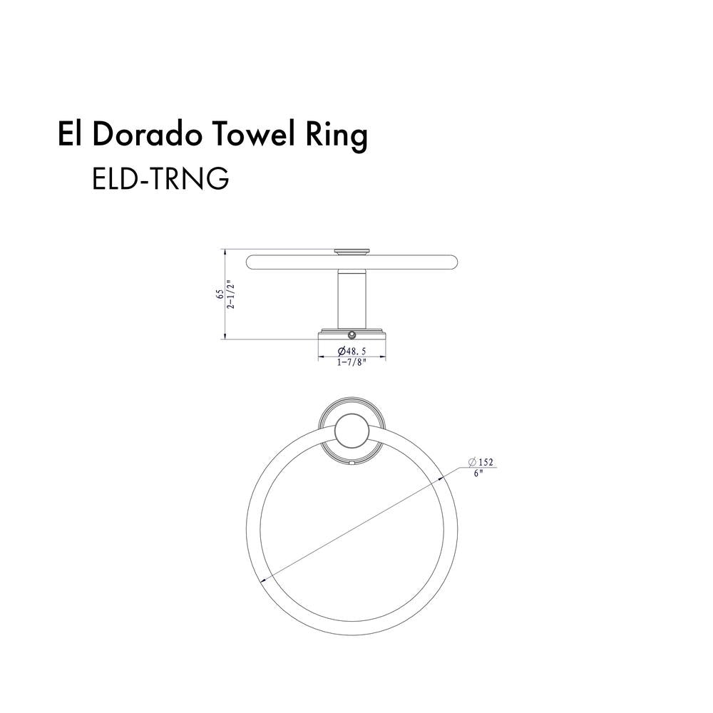 ZLINE El Dorado Towel Ring in Brushed Nickel (ELD-TRNG-BN)