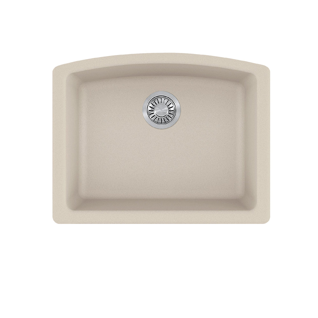 FRANKE ELG11022CHA Ellipse 25.0-in. x 19.6-in. Champagne Granite Undermount Single Bowl Kitchen Sink - ELG11022CHA In Champagne