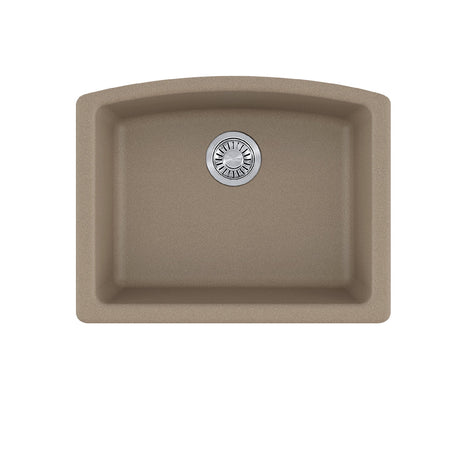 FRANKE ELG11022OYS Ellipse 25.0-in. x 19.6-in. Oyster Granite Undermount Single Bowl Kitchen Sink -ELG11022OYS In Oyster