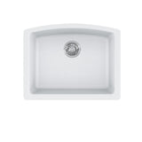 FRANKE ELG11022PWT Ellipse 25.0-in. x 19.6-in. Polar White Granite Undermount Single Bowl Kitchen Sink - ELG11022PWT In Polar White