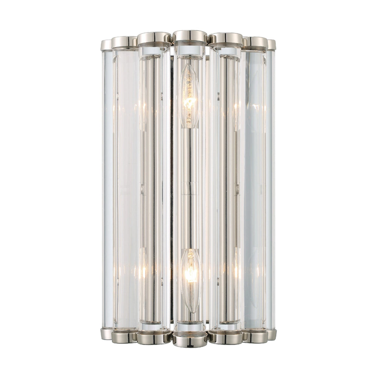 Libby Langdon for Crystorama Elliot 2 Light Polished Nickel Sconce ELL-B3002-PN