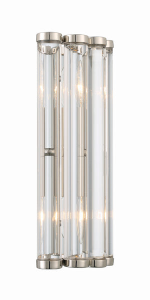 Libby Langdon for Crystorama Elliot 2 Light Polished Nickel Sconce ELL-B3002-PN