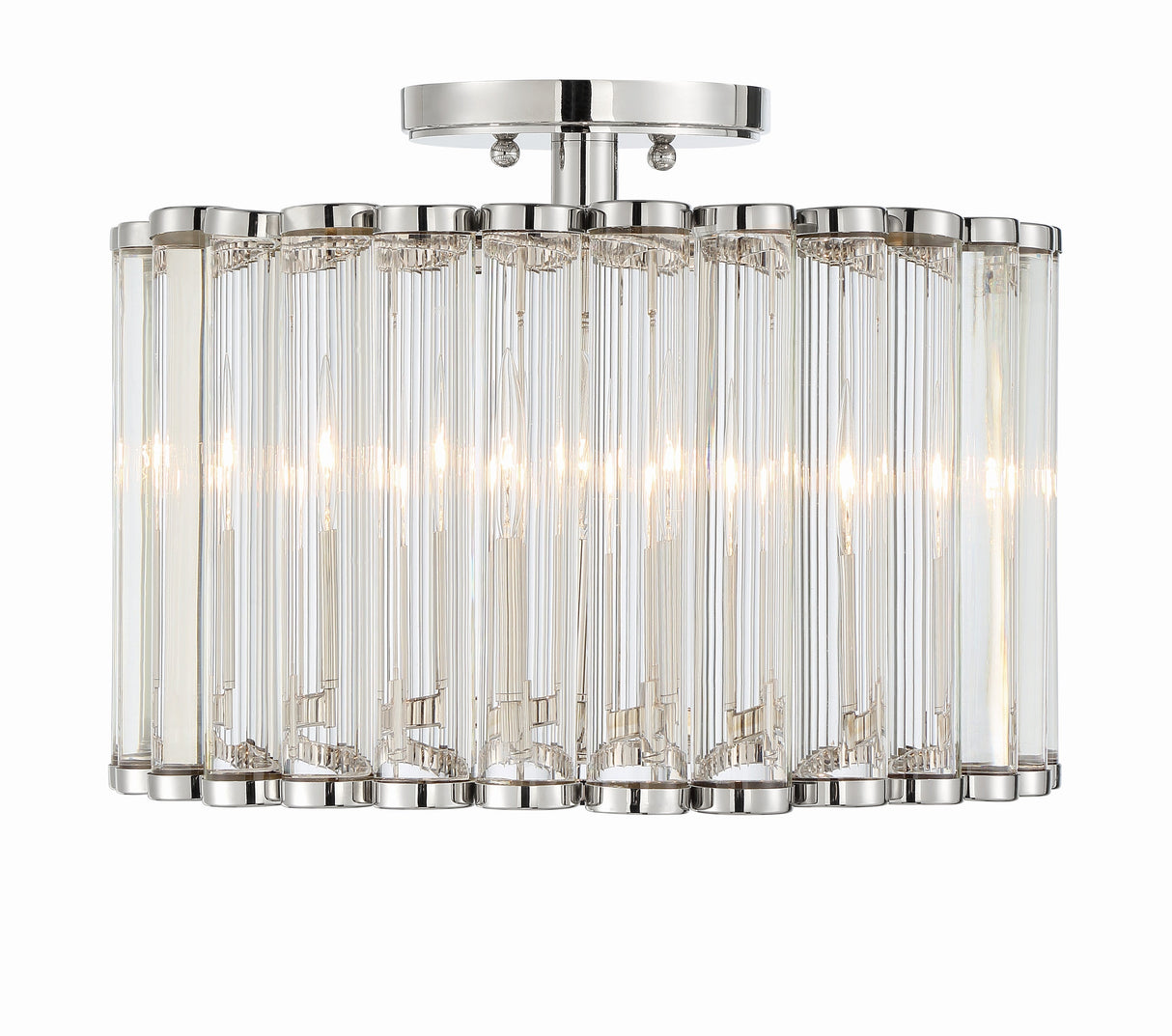 Libby Langdon for Crystorama Elliot 4 Light Polished Nickel Semi Flush Mount ELL-B3004-PN_CEILING