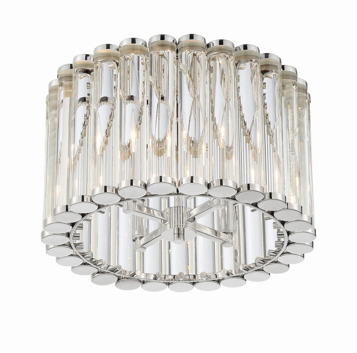 Libby Langdon for Crystorama Elliot 4 Light Polished Nickel Semi Flush Mount ELL-B3004-PN_CEILING