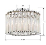 Libby Langdon for Crystorama Elliot 4 Light Polished Nickel Semi Flush Mount ELL-B3004-PN_CEILING