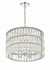 Libby Langdon for Crystorama Elliot 6 Light Polished Nickel Chandelier ELL-B3006-PN