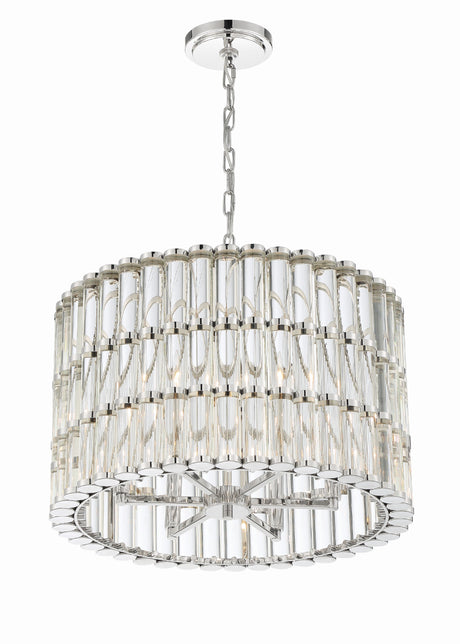 Libby Langdon for Crystorama Elliot 6 Light Polished Nickel Chandelier ELL-B3006-PN