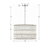 Libby Langdon for Crystorama Elliot 6 Light Polished Nickel Chandelier ELL-B3006-PN