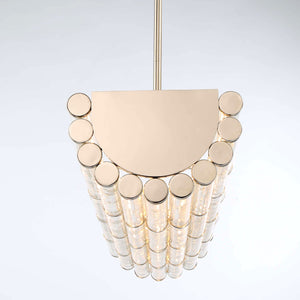 Libby Langdon for Crystorama Elliot 6 Light Polished Nickel Linear Chandelier ELL-B3007-PN