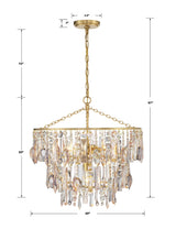 Elsa 3 Light Antique Gold Chandelier ELS-7103-GA