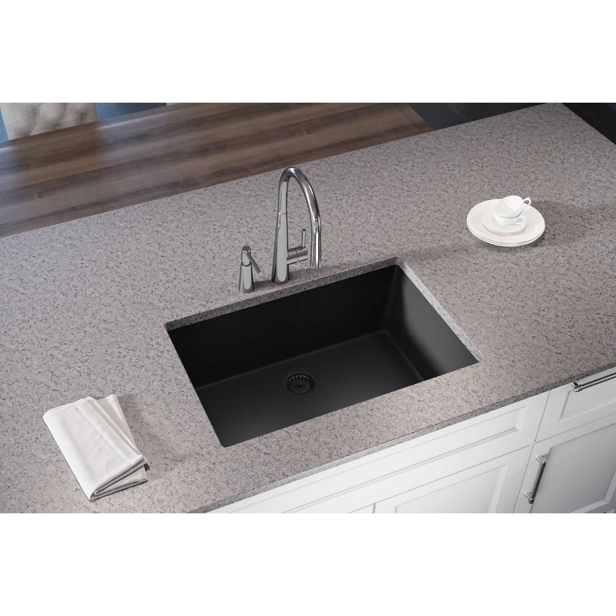 Elkay Quartz Luxe 33" Undermount Single Basin Quartz Composite Kitchen Sink