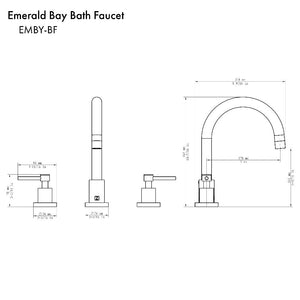 ZLINE Emerald Bay Widespread Bath Faucet in Matte Black (EMBY-BF-MB)
