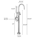 ZLINE Emerald Bay Bath Tub Filler with Hand Shower in Chrome (EMBY-BTF-CH)