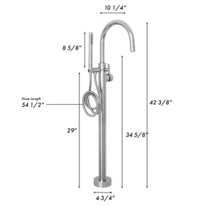 ZLINE Emerald Bay Bath Tub Filler with Hand Shower in Chrome (EMBY-BTF-CH)