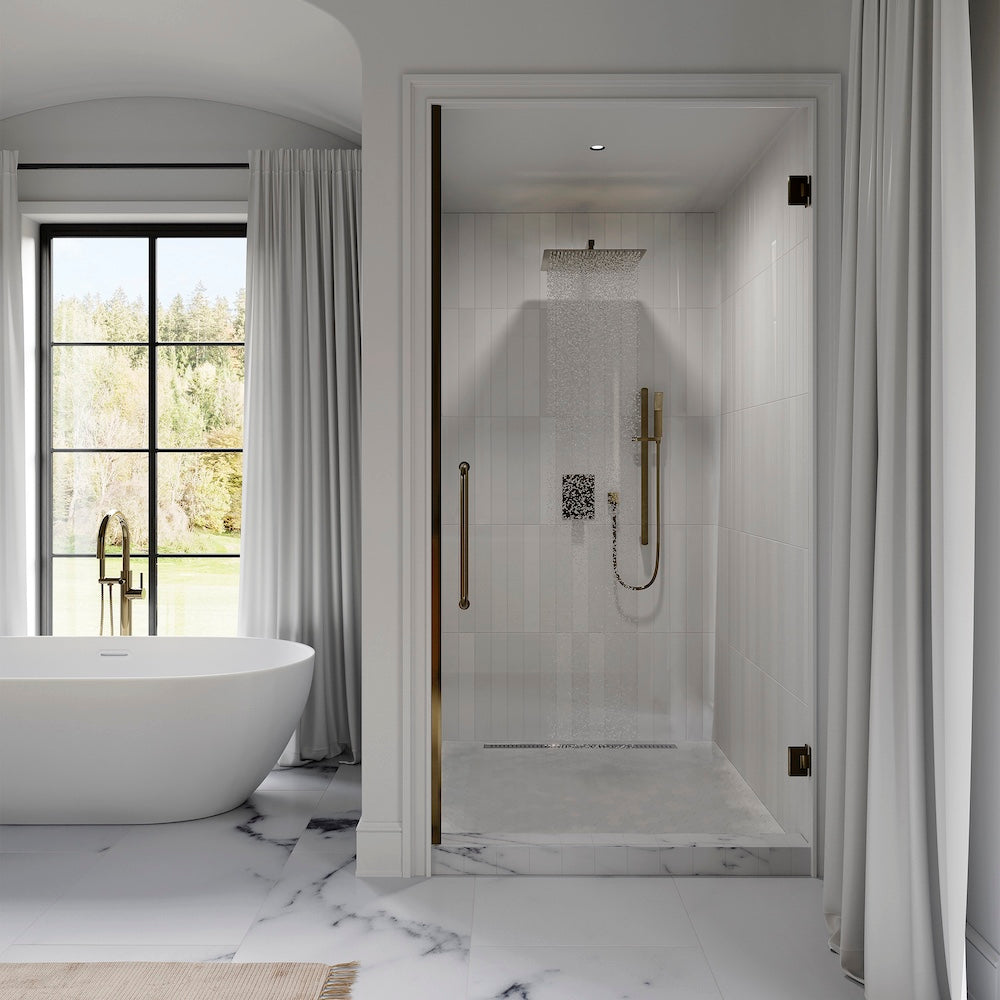ZLINE Emerald Bay Bath Tub Filler with Hand Shower in Polished Gold (EMBY-BTF-PG)