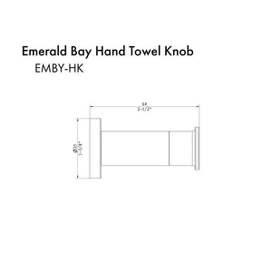 ZLINE Emerald Bay Towel Hook in Matte Black (EMBY-HK-MB)
