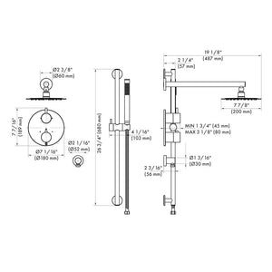 ZLINE Emerald Bay Thermostatic Shower System in Polished Gold (EMBY-SHS-T2-PG)