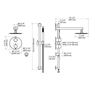 ZLINE Emerald Bay Thermostatic Shower System in Chrome (EMBY-SHS-T2-CH)
