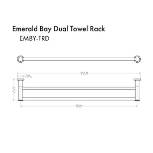 ZLINE Emerald Bay Double Towel Rail in Chrome (EMBY-TRD-CH)