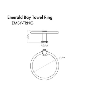ZLINE Emerald Bay Towel Ring in Brushed Nickel (EMBY-TRNG-BN)
