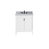 Avanity Emma 31 in. Vanity Combo in White with Carrara White Marble Top