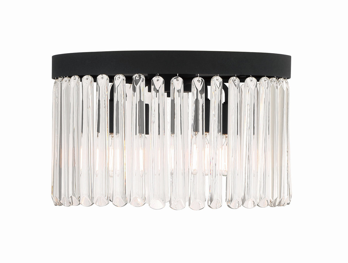 Emory 4 Light Black Forged Flush Mount EMO-5400-BF