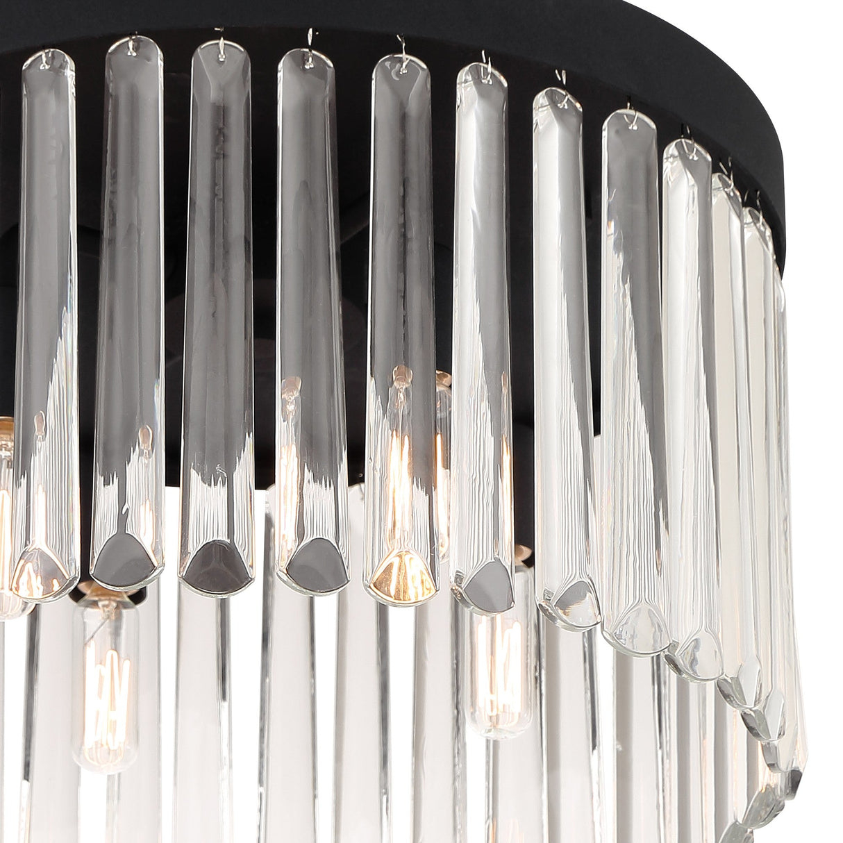 Emory 4 Light Black Forged Flush Mount EMO-5400-BF