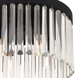 Emory 4 Light Black Forged Flush Mount EMO-5400-BF