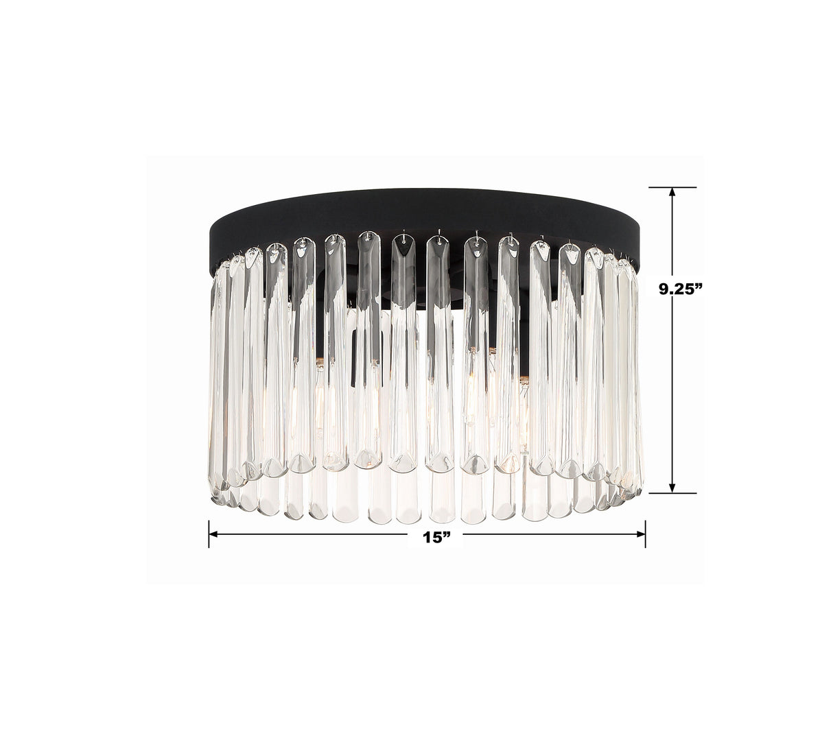 Emory 4 Light Black Forged Flush Mount EMO-5400-BF
