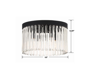 Emory 4 Light Black Forged Flush Mount EMO-5400-BF