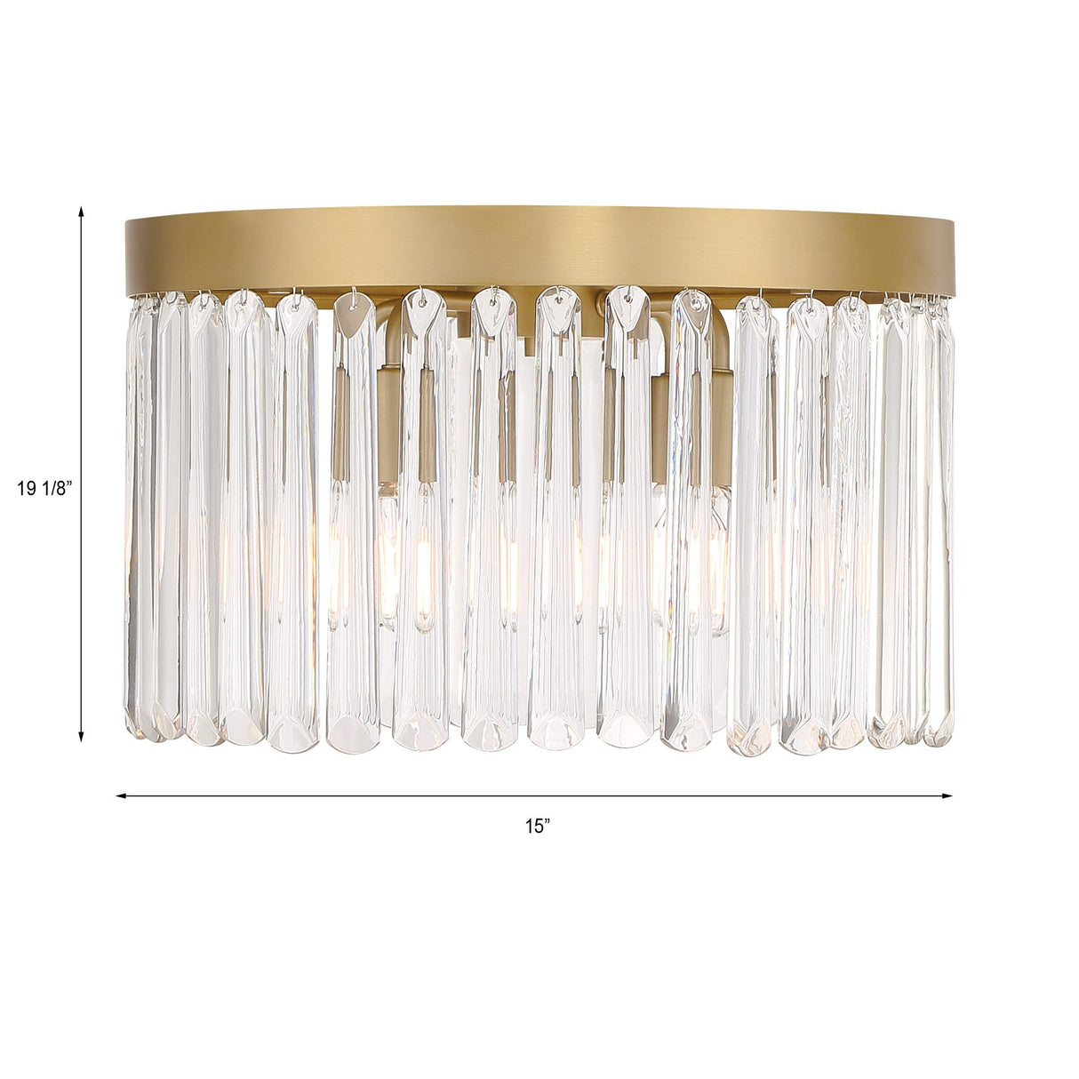 Emory 4 Light Modern Gold Flush Mount EMO-5400-MG