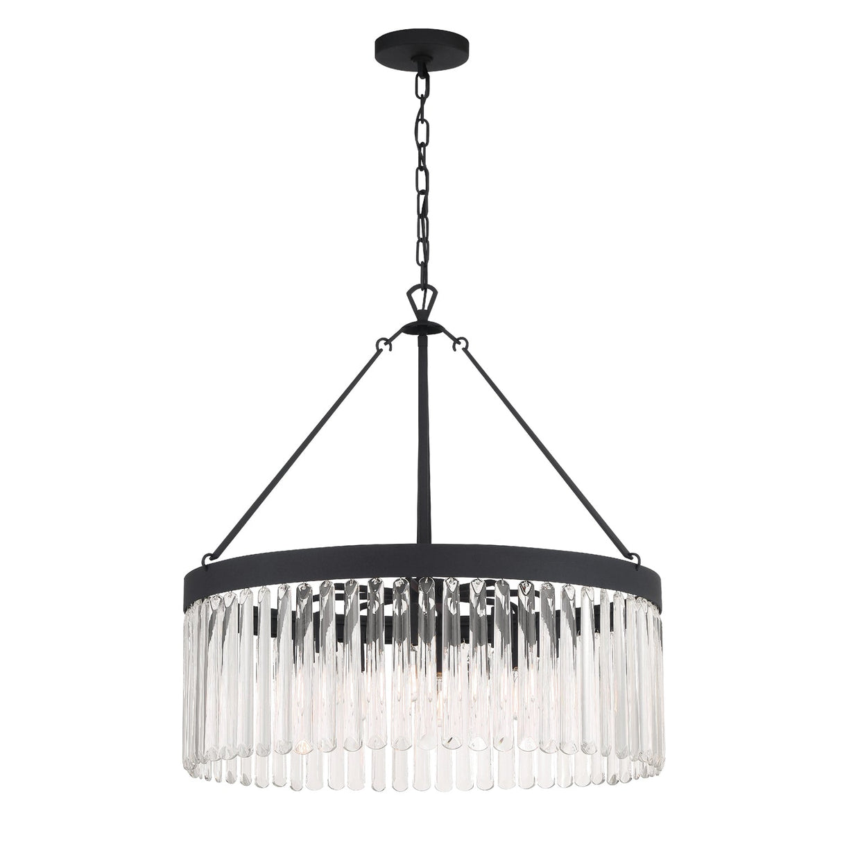 Emory 8 Light Black Forged Chandelier EMO-5406-BF