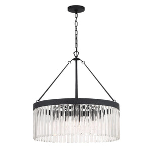 Emory 8 Light Black Forged Chandelier EMO-5406-BF