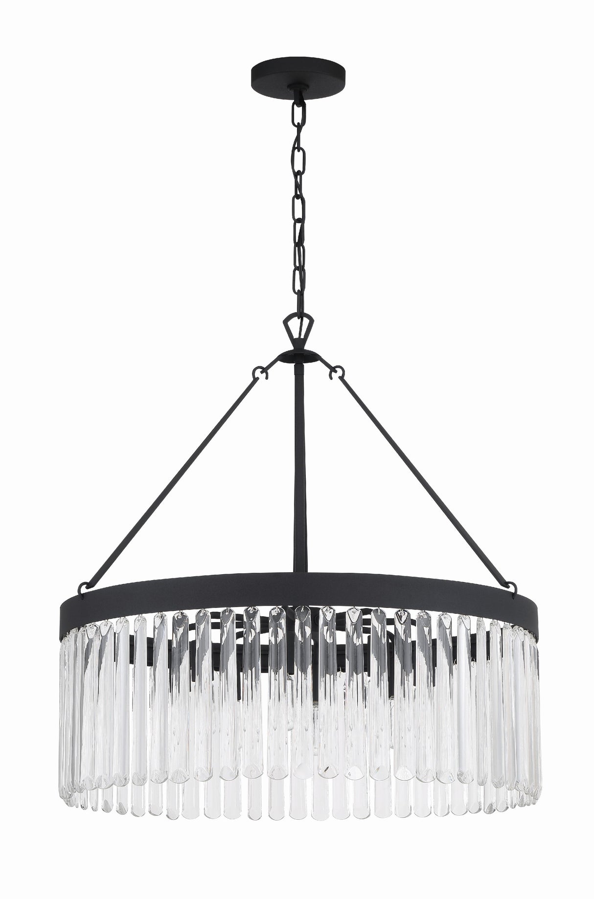 Emory 8 Light Black Forged Chandelier EMO-5406-BF