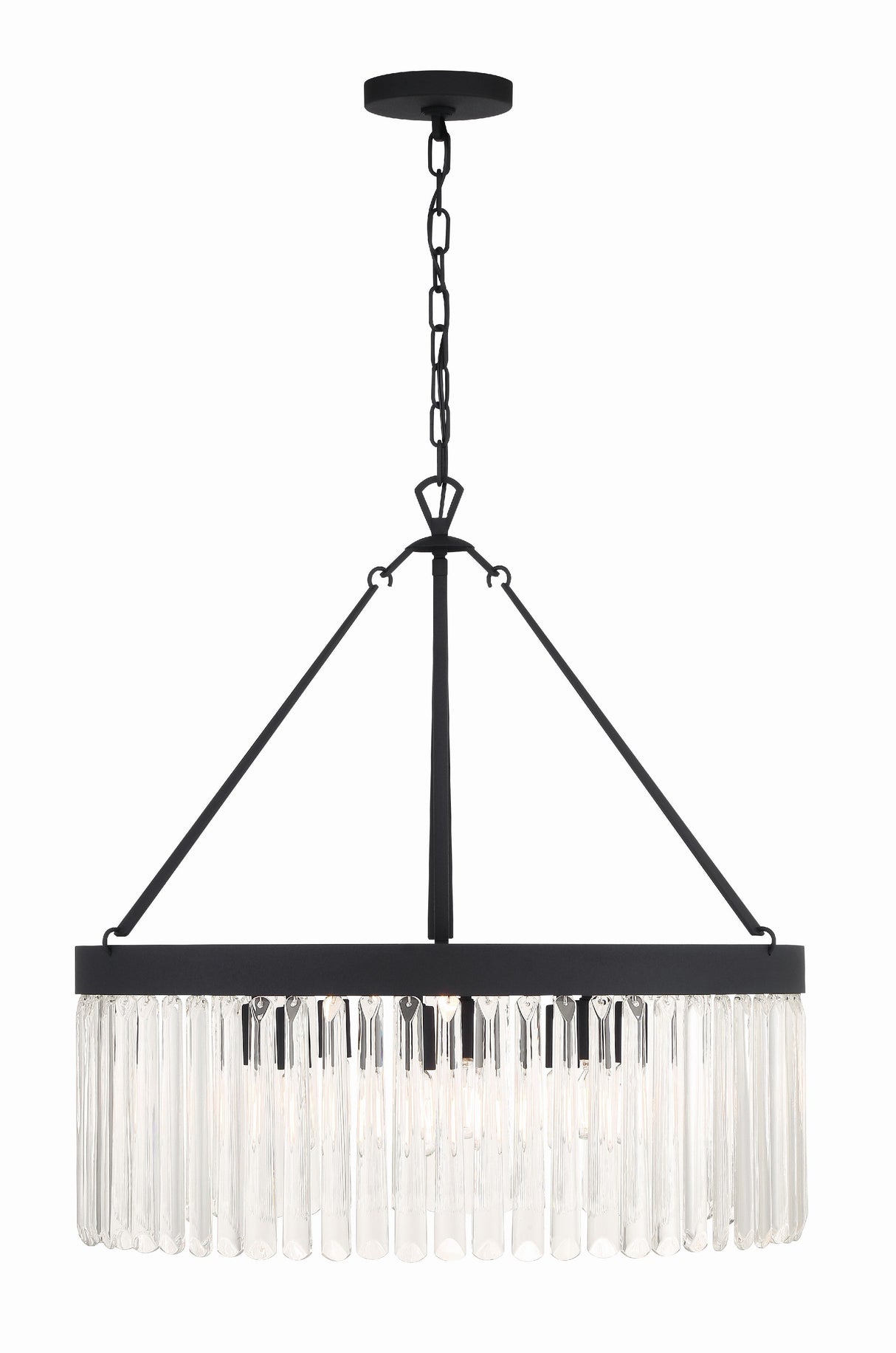 Emory 8 Light Black Forged Chandelier EMO-5406-BF